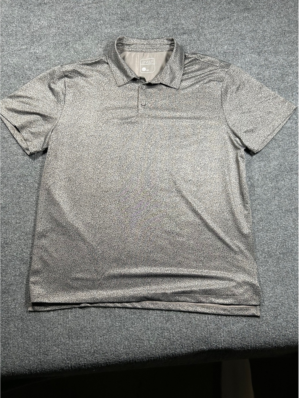 Stylus Men's XL Gray Short Sleeve Polo Shirt